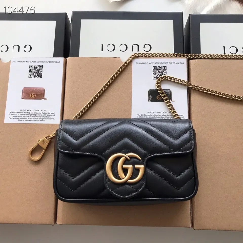 Túi Gucci GG Marmont Matelassé Super Mini Bag 476433 DSVRT 1000 — ảnh 3