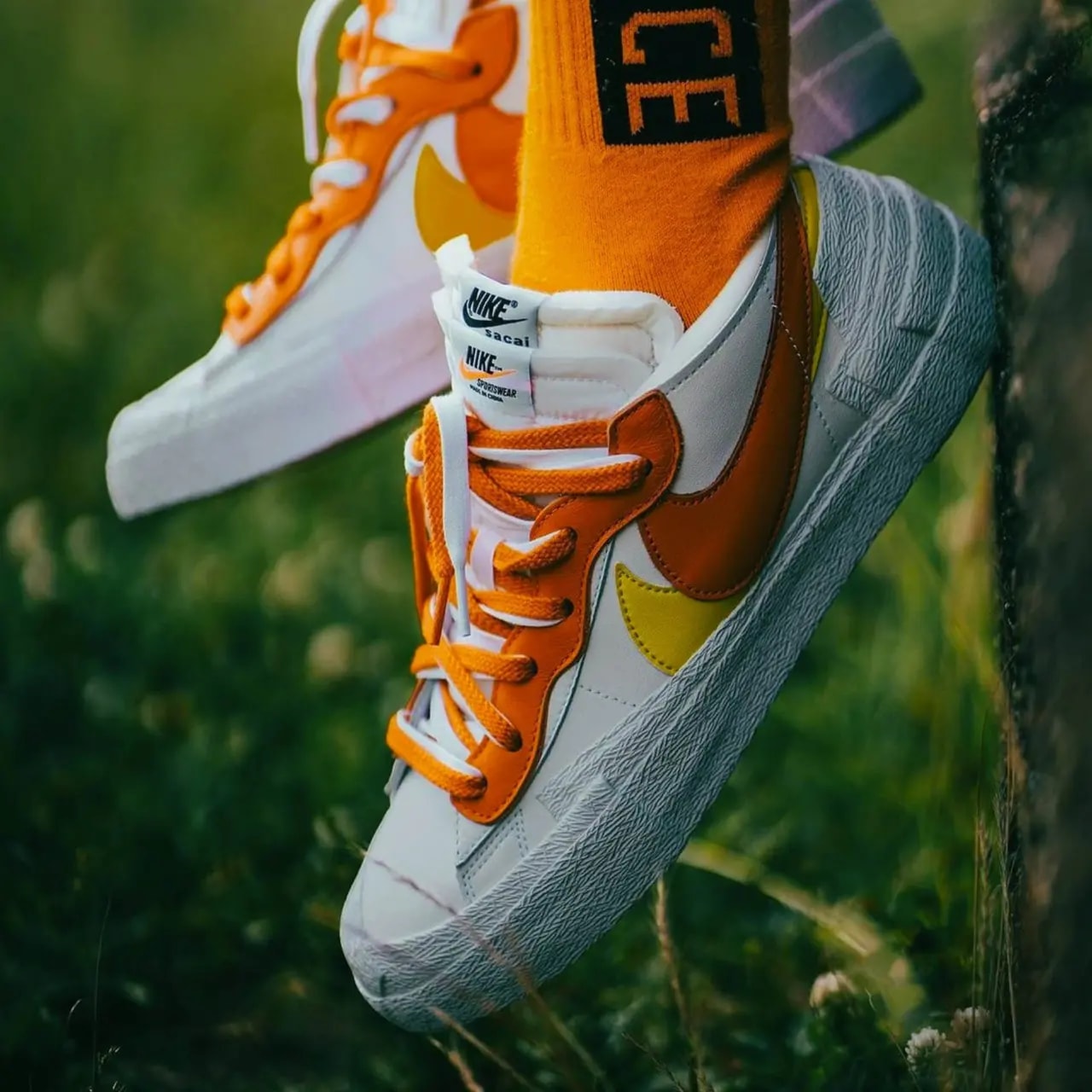 Giày Nike Sacai x Blazer Low 'Magma Orange' DD1877-100 — ảnh 2