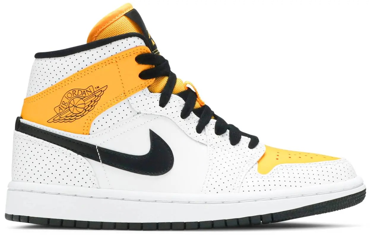 Giày Nike Air Jordan 1 Mid 'White University Gold' BQ6472-107 — kich-thuoc: 36.5