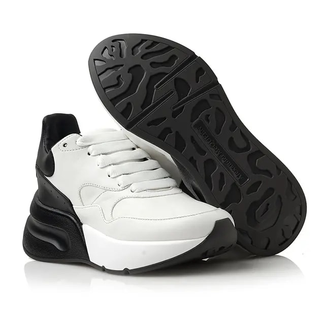 Giày Alexander McQueen Wmns Oversized Runner 'White Black' 553787 WHRU3 9034 — ảnh 4