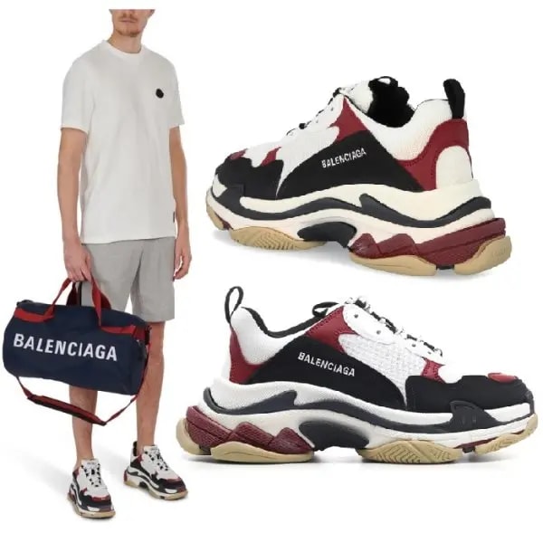 Giày Balenciaga Triple S Sneaker Black Crimson 536737-W09OM-1073 — ảnh 4