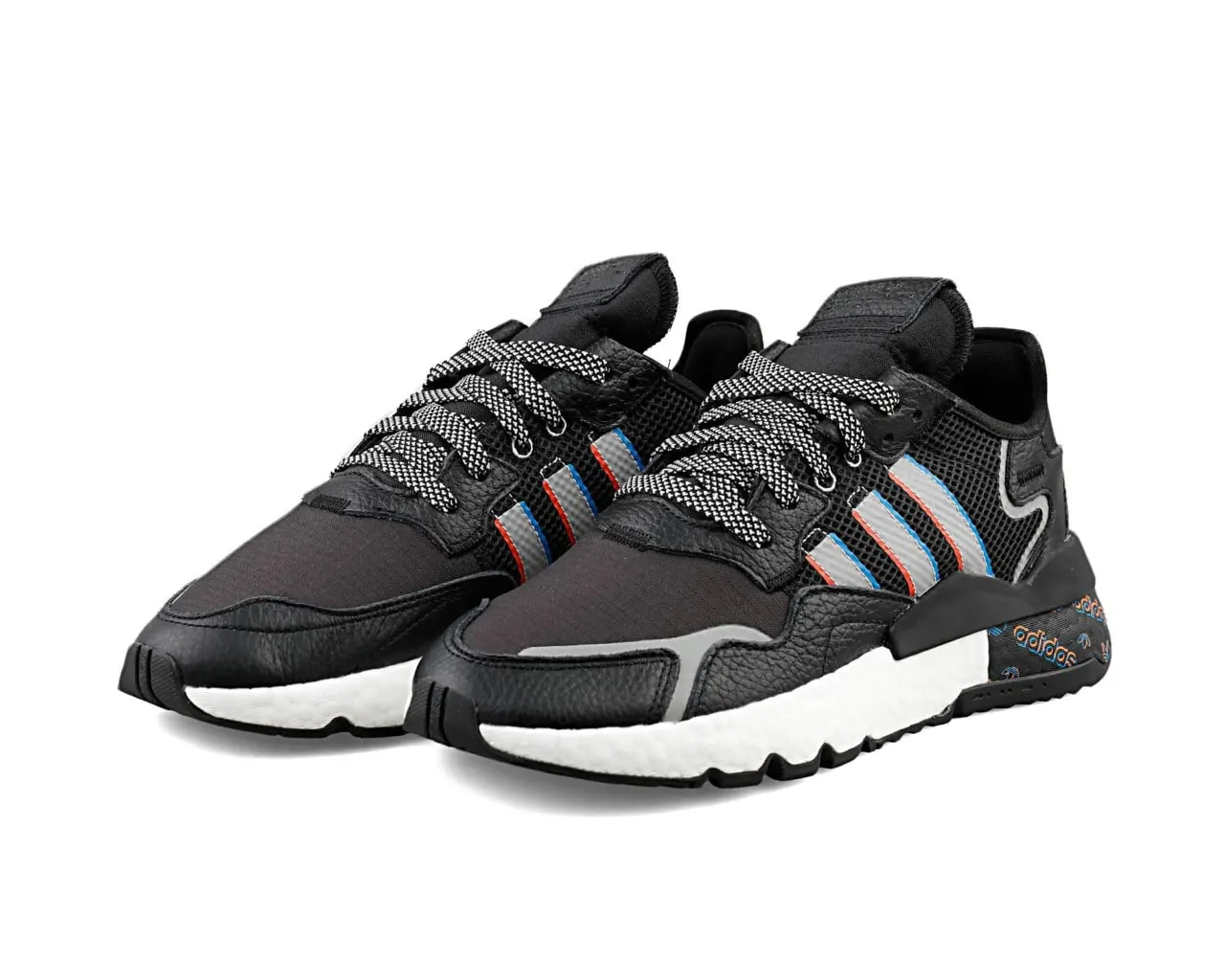 Giày Adidas Nite Jogger Core Black Cloud White H01718 — ảnh 2