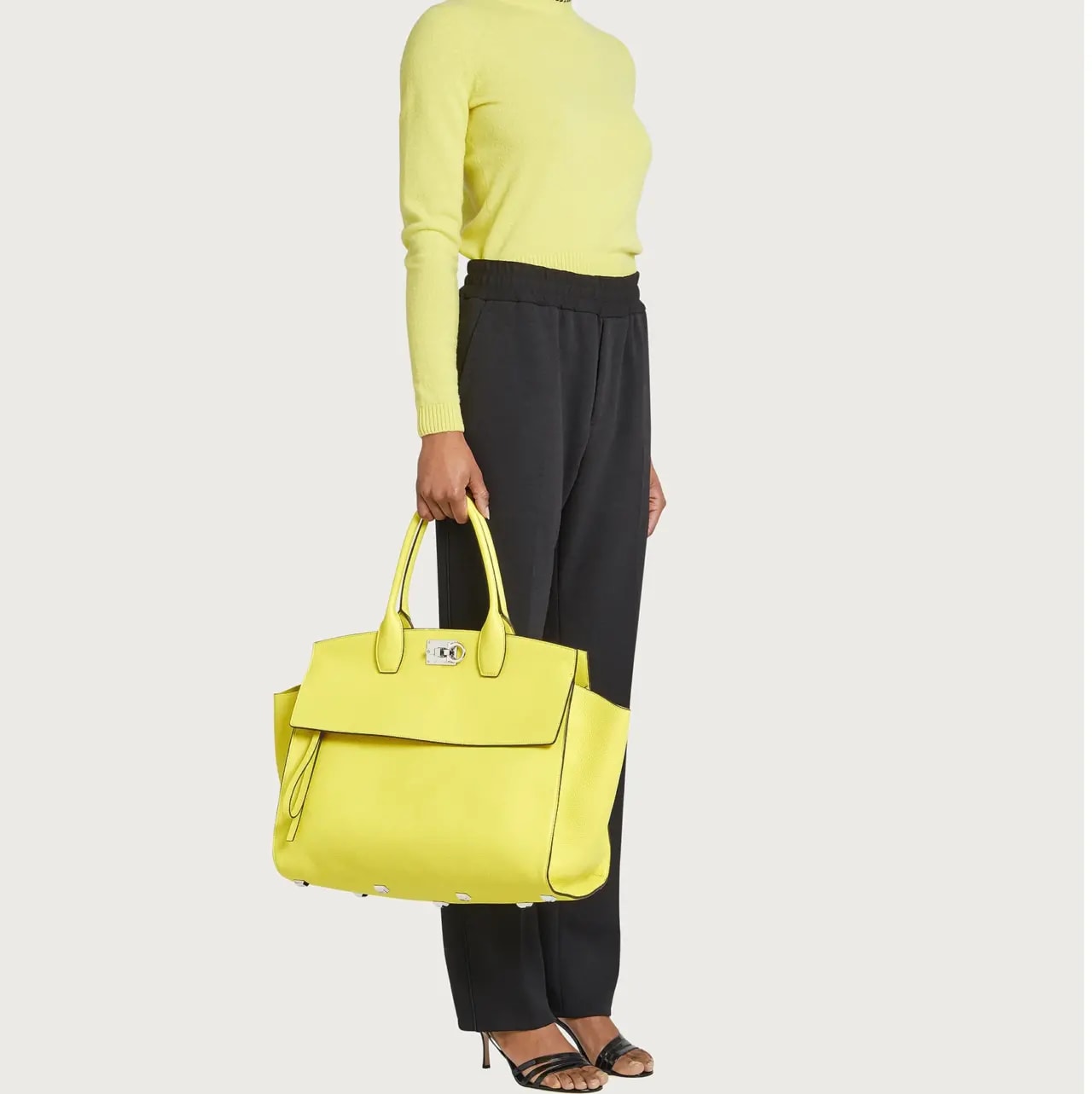 Túi Salvatore Ferragamo Ferragamo Studio Soft Bag 'Yellow' 211615-754140 — ảnh 3