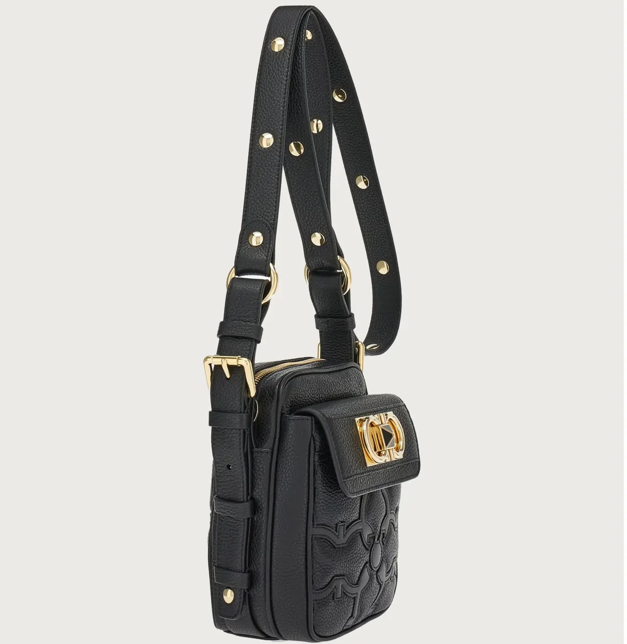 Túi Salvatore Ferragamo Gancini Camera Case 'Black' 212284-756021 — ảnh 2