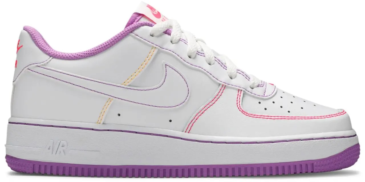Giày Nike Air Force 1 '07 Low GS 'Contrast Stitch Fuchsia Glow' CW1575-110 — kich-thuoc: 36