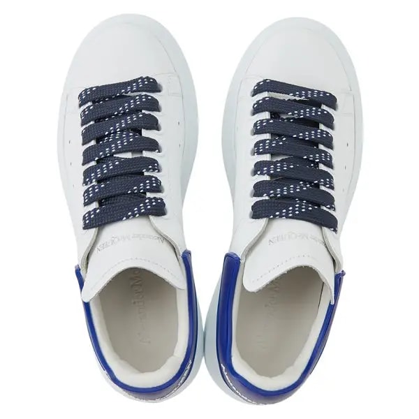 Giày Alexander McQueen Wmns Oversized Sneaker 'White Navy' 621056-WHXMT-9095 — ảnh 5