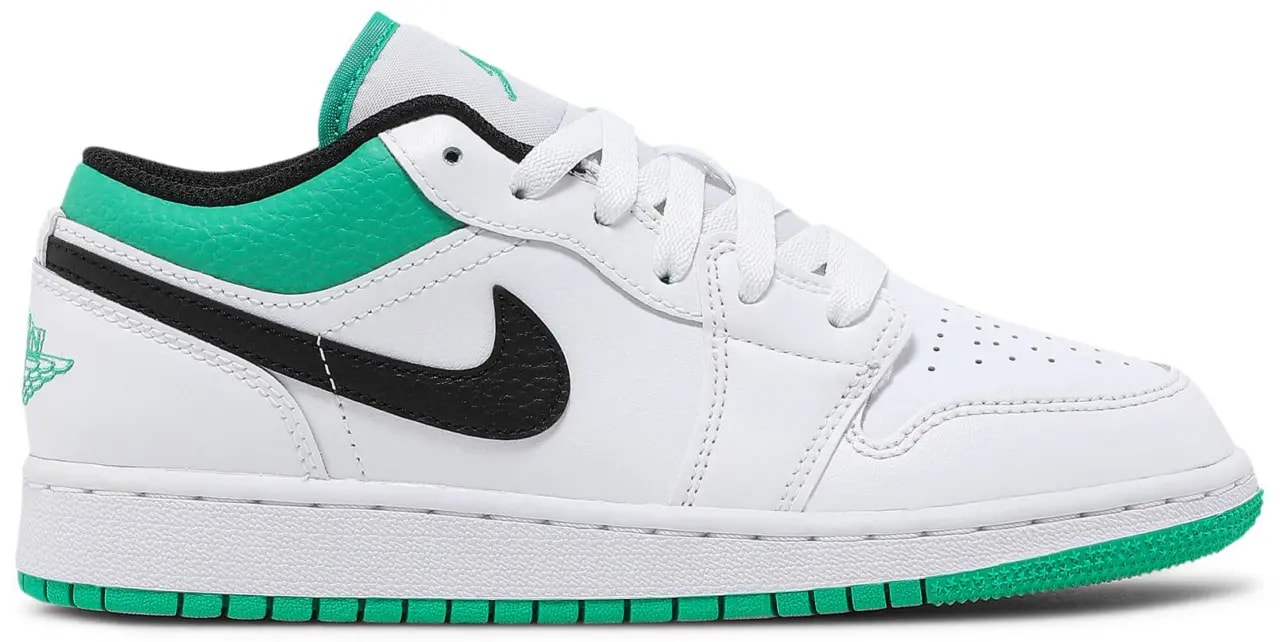 Giày Nike Air Jordan 1 Low GS 'White Lucky Green' 553560-129 — kich-thuoc: 37.5