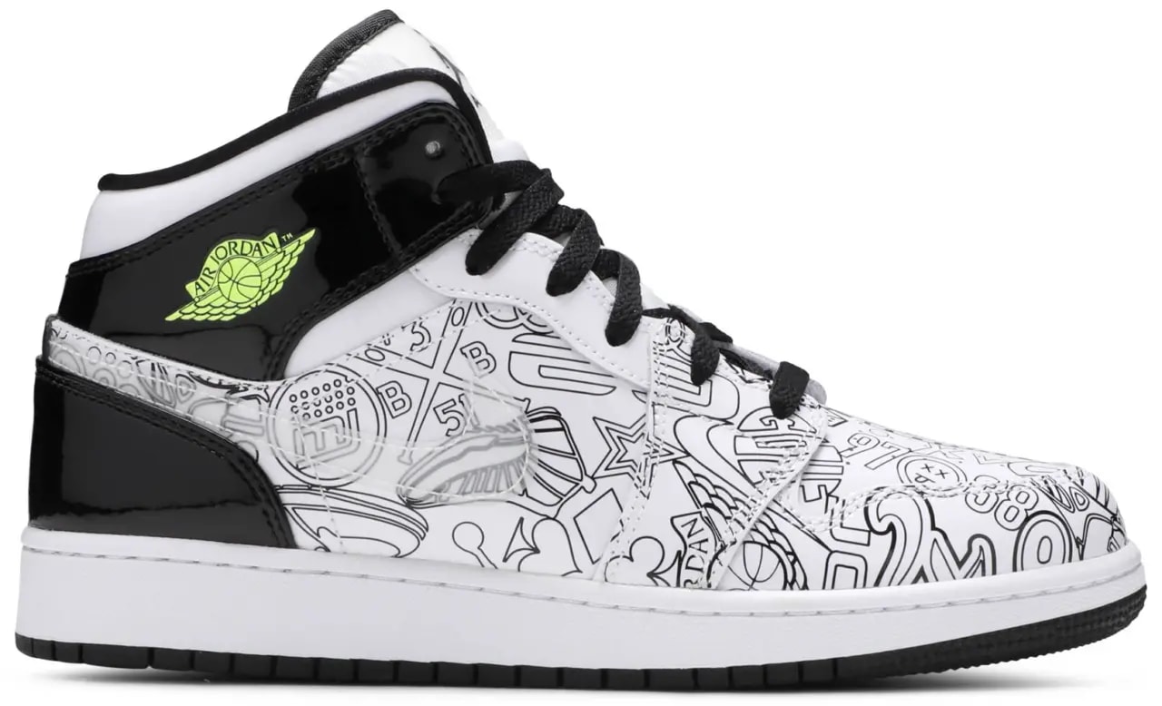 Giày Nike Air Jordan 1 Mid SE GS 'DIY' DC4099-100 — kich-thuoc: 36