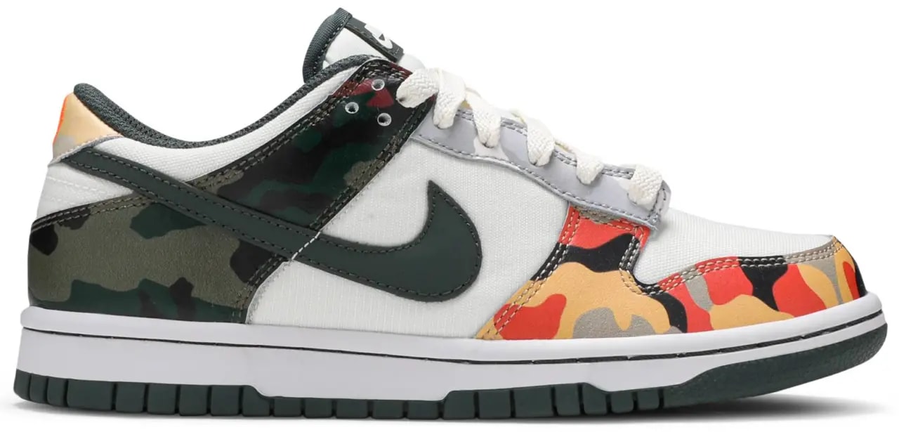 Giày Nike Dunk Low SE GS 'Sail Multi Camo' DB1909-100 — kich-thuoc: lien-he-order