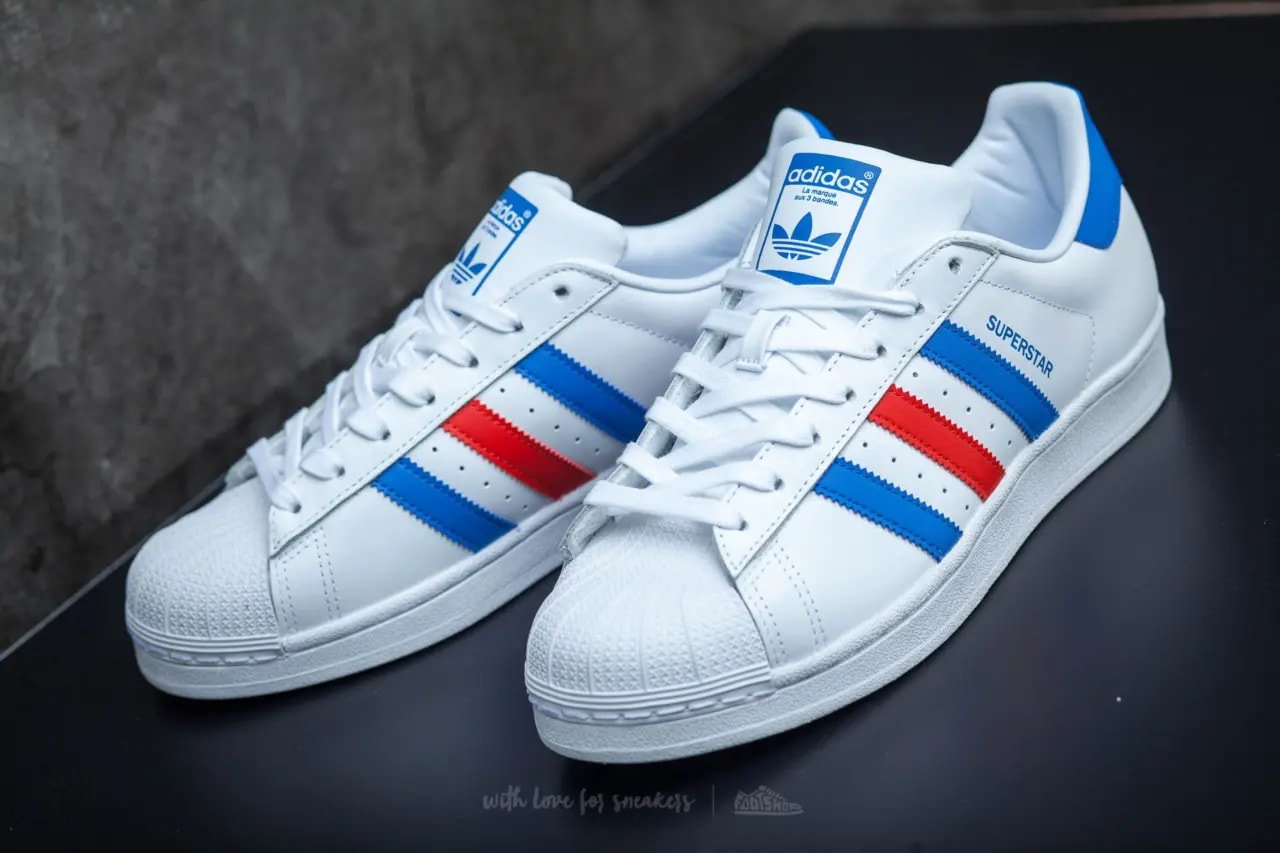 Giày Adidas Superstar 'White Red Blue' BB2246 — ảnh 5