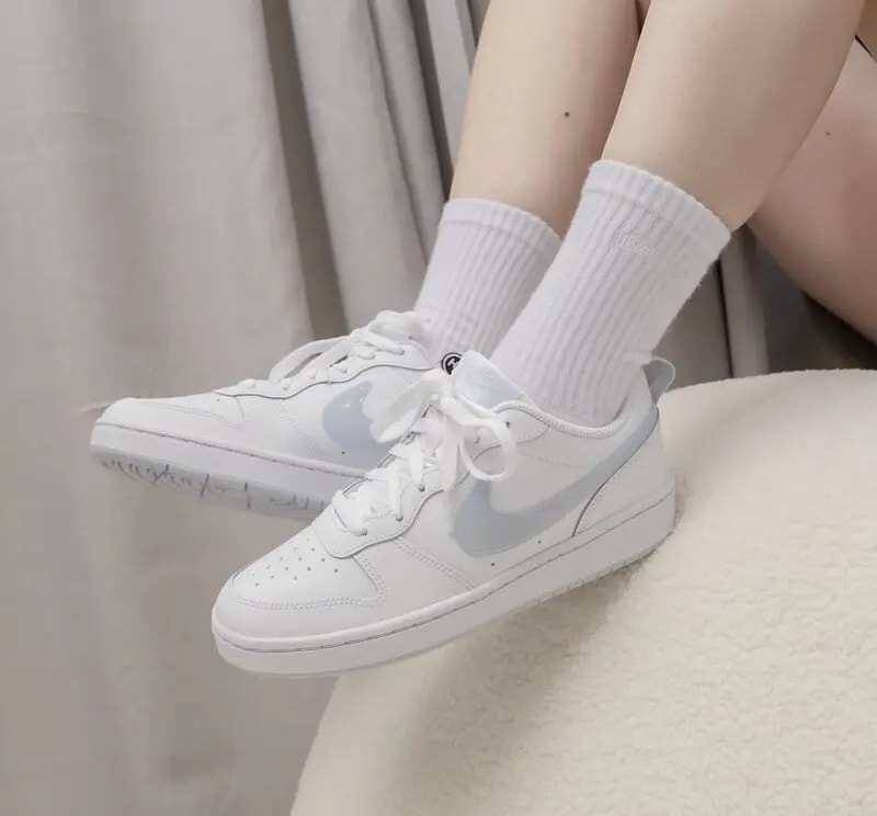 Giày Nike Court Borough Low 2 GS 'White' BQ5448-118 — ảnh 4