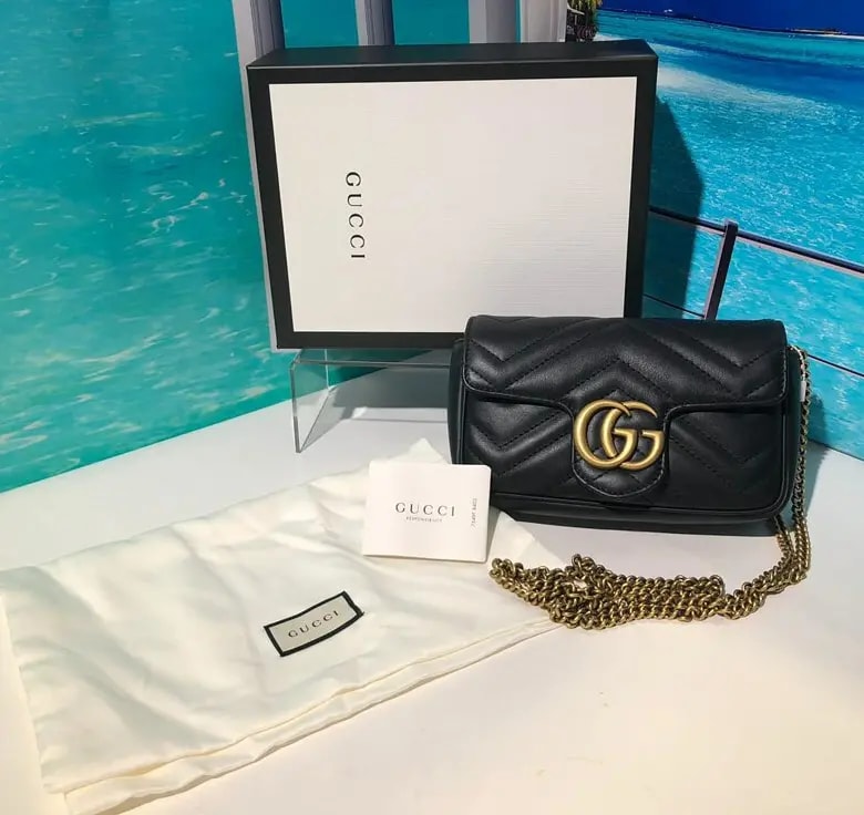 Túi Gucci GG Marmont Matelassé Super Mini Bag 476433 DSVRT 1000 — ảnh 4