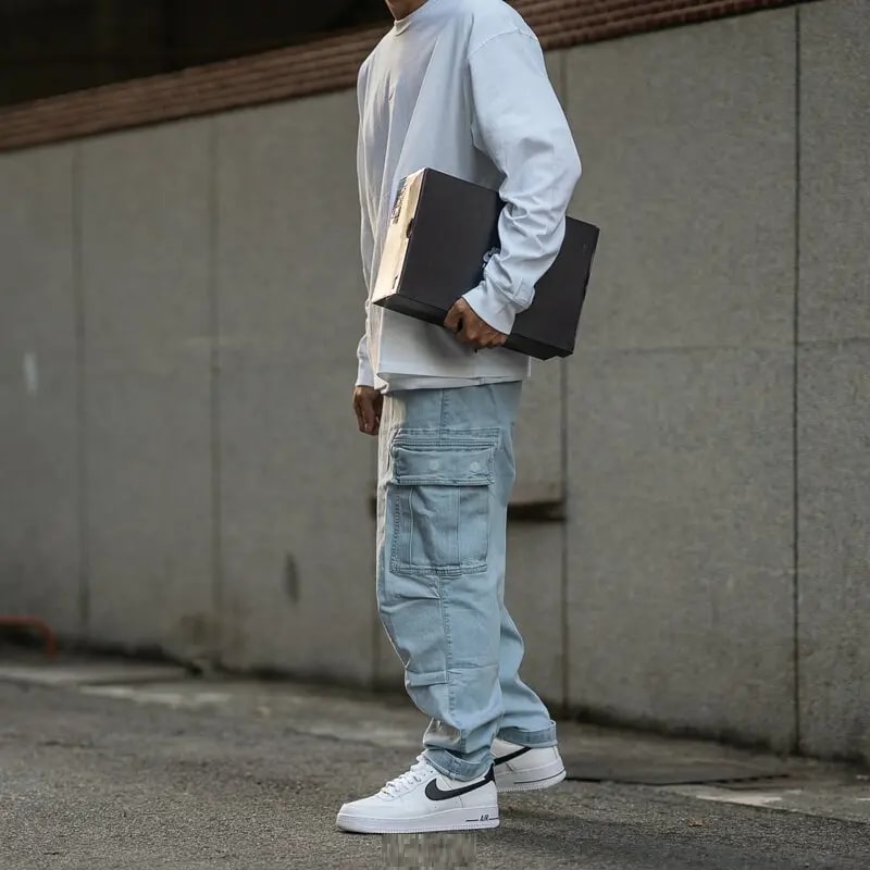 Giày Nike Air Force 1 Low '07 LV8 'White Black' DQ7658-100 — ảnh 4