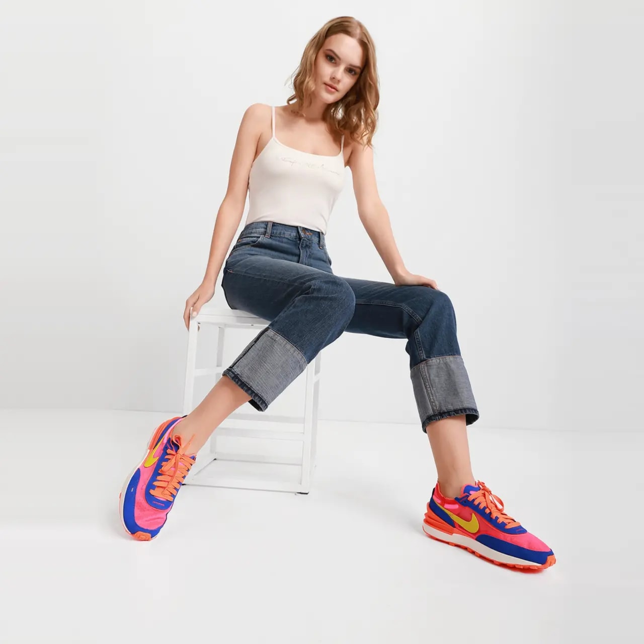 Giày Nike Waffle One 'Racer Blue Hyper Pink' DC2533-400 — ảnh 2