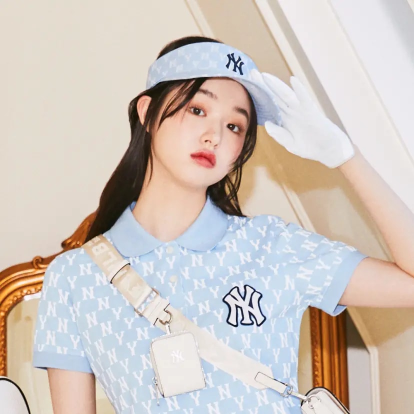 Mũ MLB Monogram Classic Sun Cap NY Yankees Blue — ảnh 4
