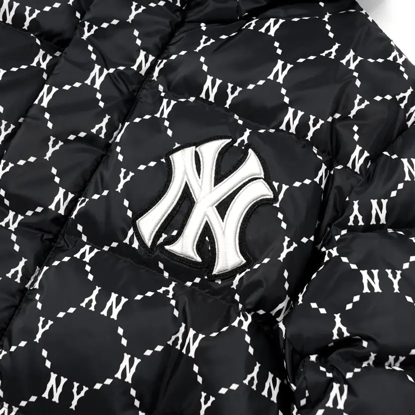 Áo MLB Monogram Diamond Lightweight Short Padded NY Yankees 3ADJM0316-50BKS — ảnh 3