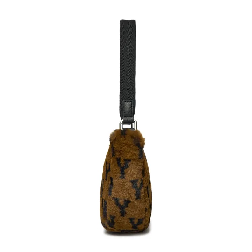 Túi MLB Monogram Fur Hobo Bag NY Yankees 3ABQS0316-50BRS — ảnh 2