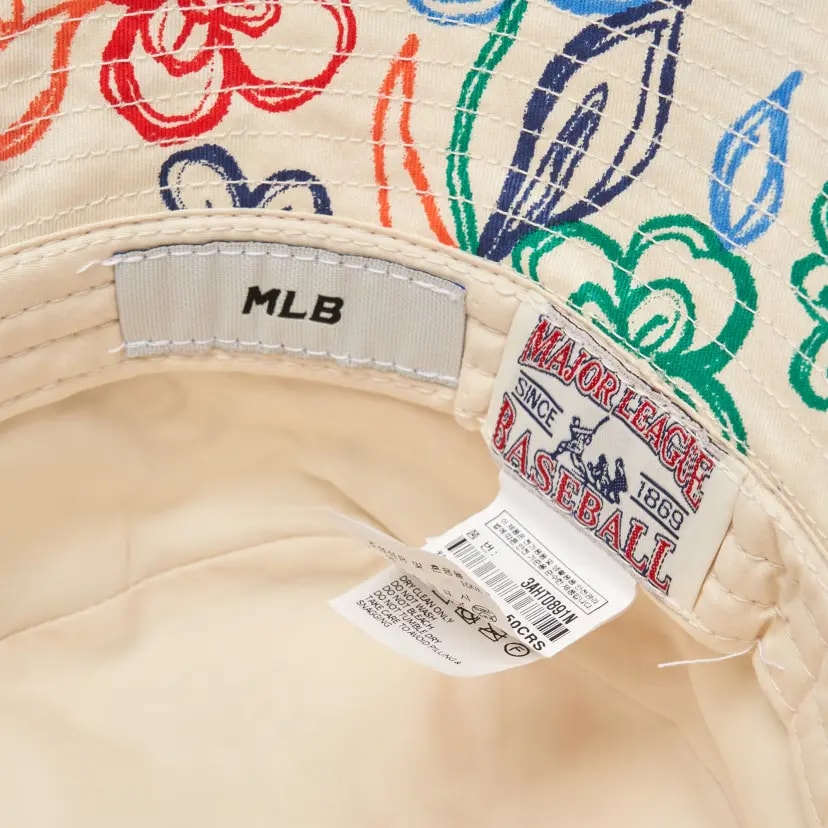 Mũ MLB Floral Cotton Bucket Hat New York Yankees 3AHT0891N-50CRS — ảnh 4