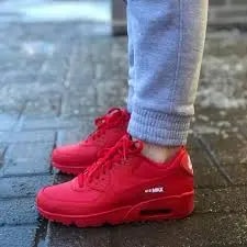 Giày Nike Air Max 90 Leather GS 'University Red' 833412-606 — ảnh 3