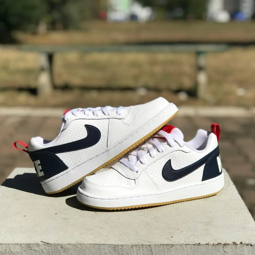 Giày Nike Court Borough Low GS 'White Obsidian Gum' 839985-105 — ảnh 4