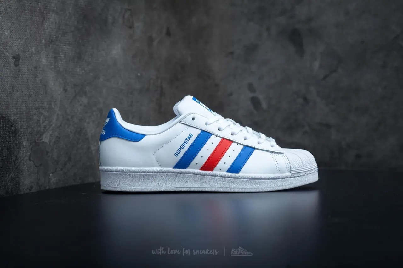 Giày Adidas Superstar 'White Red Blue' BB2246 — ảnh 3