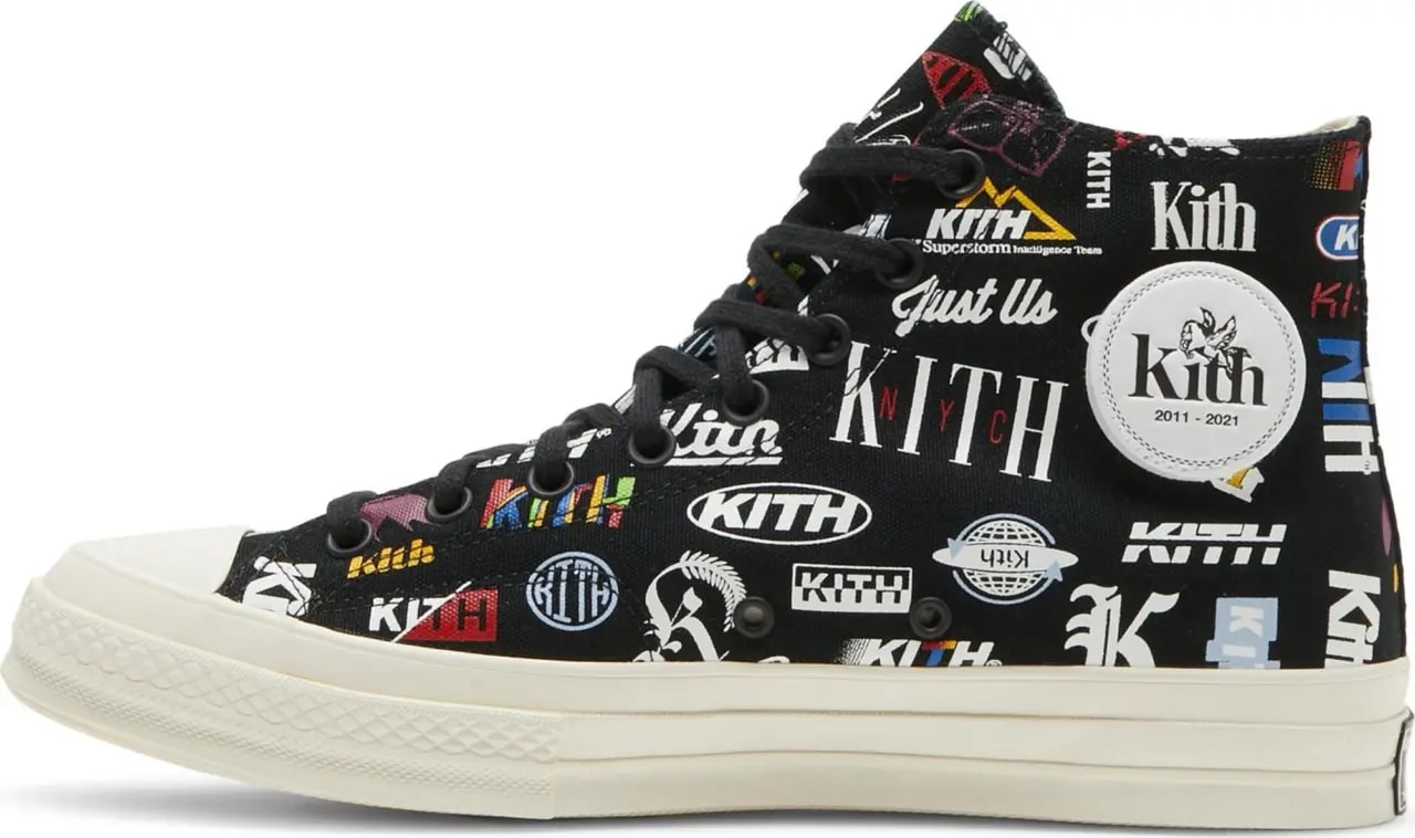 Giày Converse Chuck Taylor All-Star 70 Hi Kith 10 Year Anniversary 'Black' 172465C — ảnh 3
