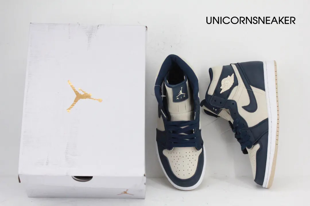 Giày Nike Air Jordan 1 High 'Navy Cream'  AQ9131-401 — ảnh 5
