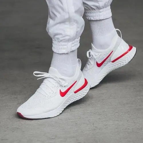 Giày Nike Epic React Flyknit "White University Red" 943311-106 — ảnh 3