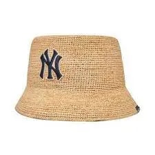 Mũ MLB Raffia New York Yankees Gold Brown 3AHT08123-50NYS — ảnh 5