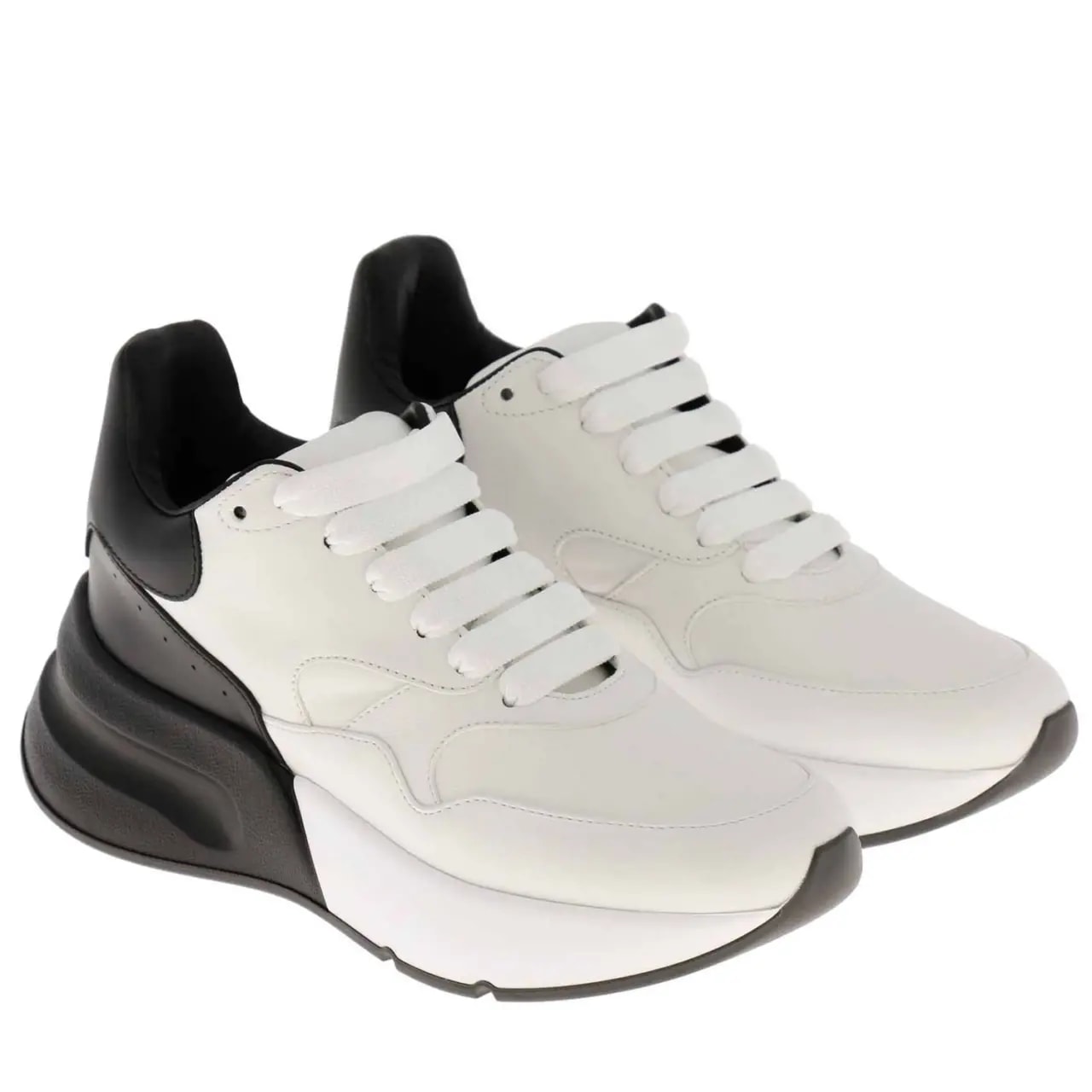 Giày Alexander McQueen Wmns Oversized Runner 'White Black' 553787 WHRU3 9034 — ảnh 2