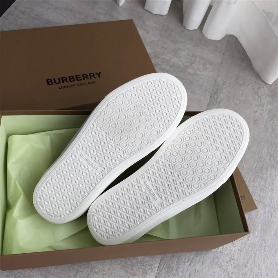 Giày Burberry Bio-based Sole Latticed Cotton Slip-on Beige 80321921 — ảnh 3