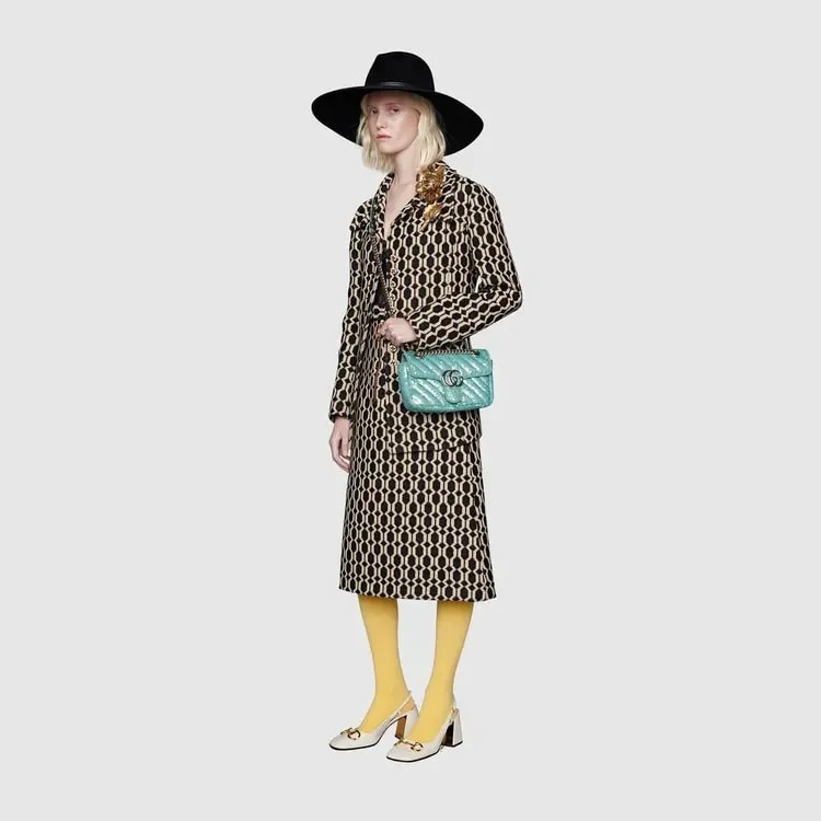 Túi Gucci GG Marmont Mini Bag Mint 446744-9SYWP-3367 — ảnh 4