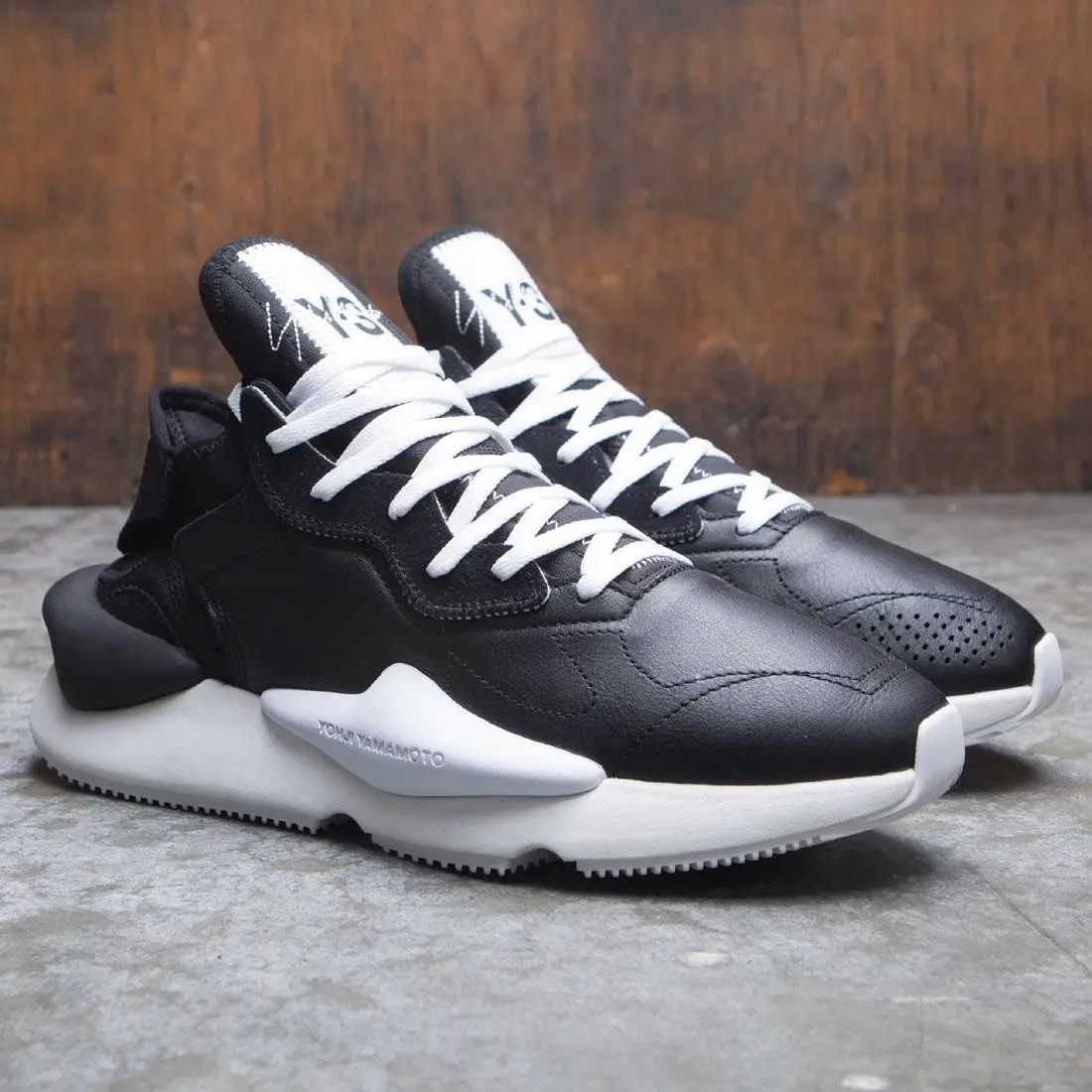 Giày Adidas Kaiwa Leather 'Black White' F97415 — ảnh 2