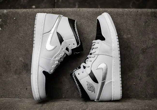 Giày Nike Air Jordan 1 Mid 'Wolf Grey Pure Platinum' 554724-032 — ảnh 4