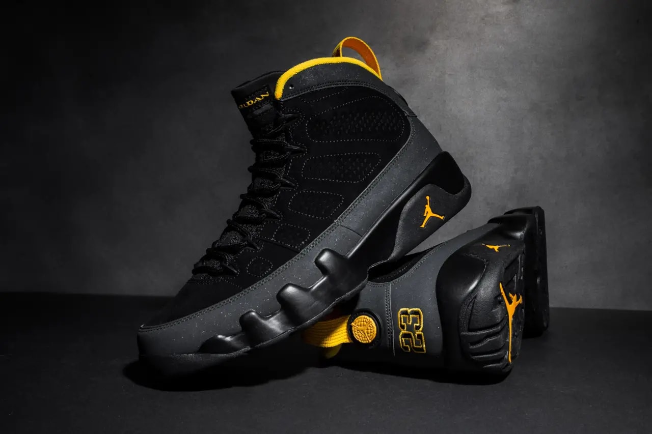 Giày Nike Air Jordan 9 Retro 'Dark Charcoal University Gold' CT8019-070 — ảnh 4