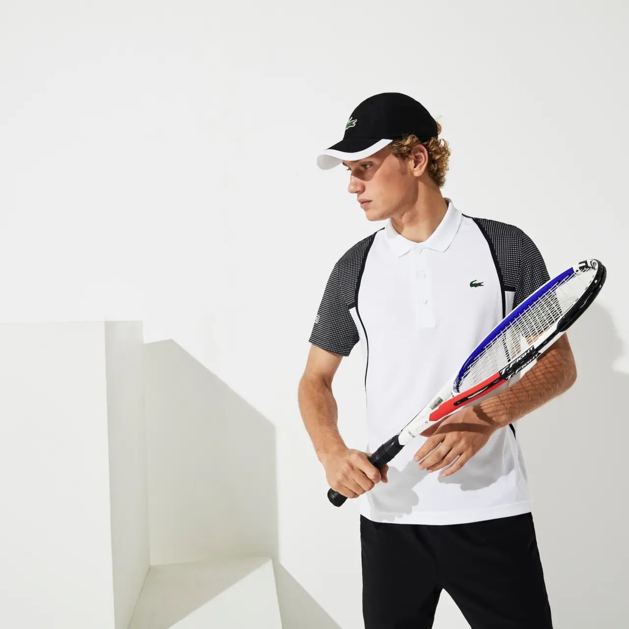 Lacoste Polo SPORT Mesh Sleeved Tennis White 4ZS DH4776-51-4ZS — ảnh 2