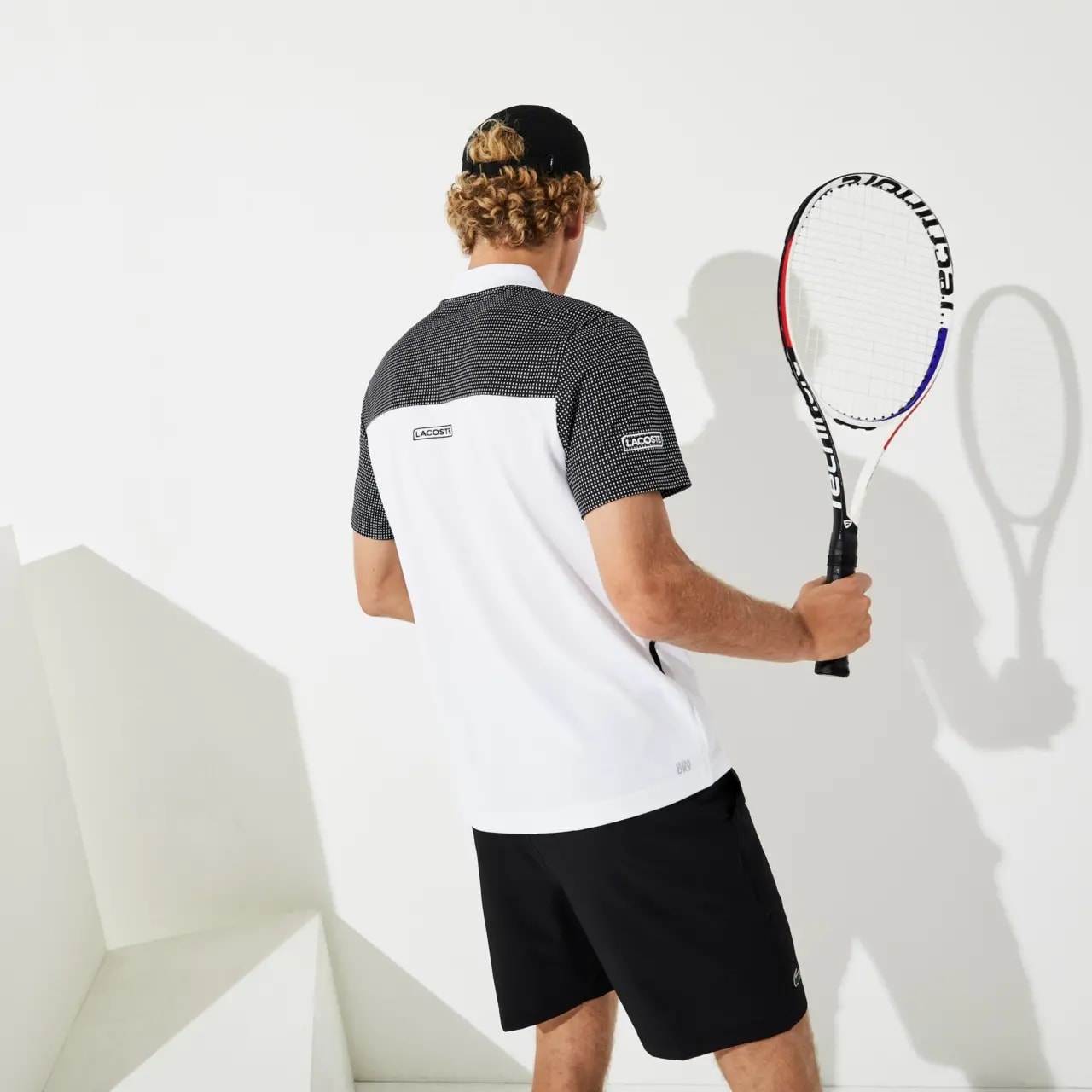 Lacoste Polo SPORT Mesh Sleeved Tennis White 4ZS DH4776-51-4ZS — ảnh 4