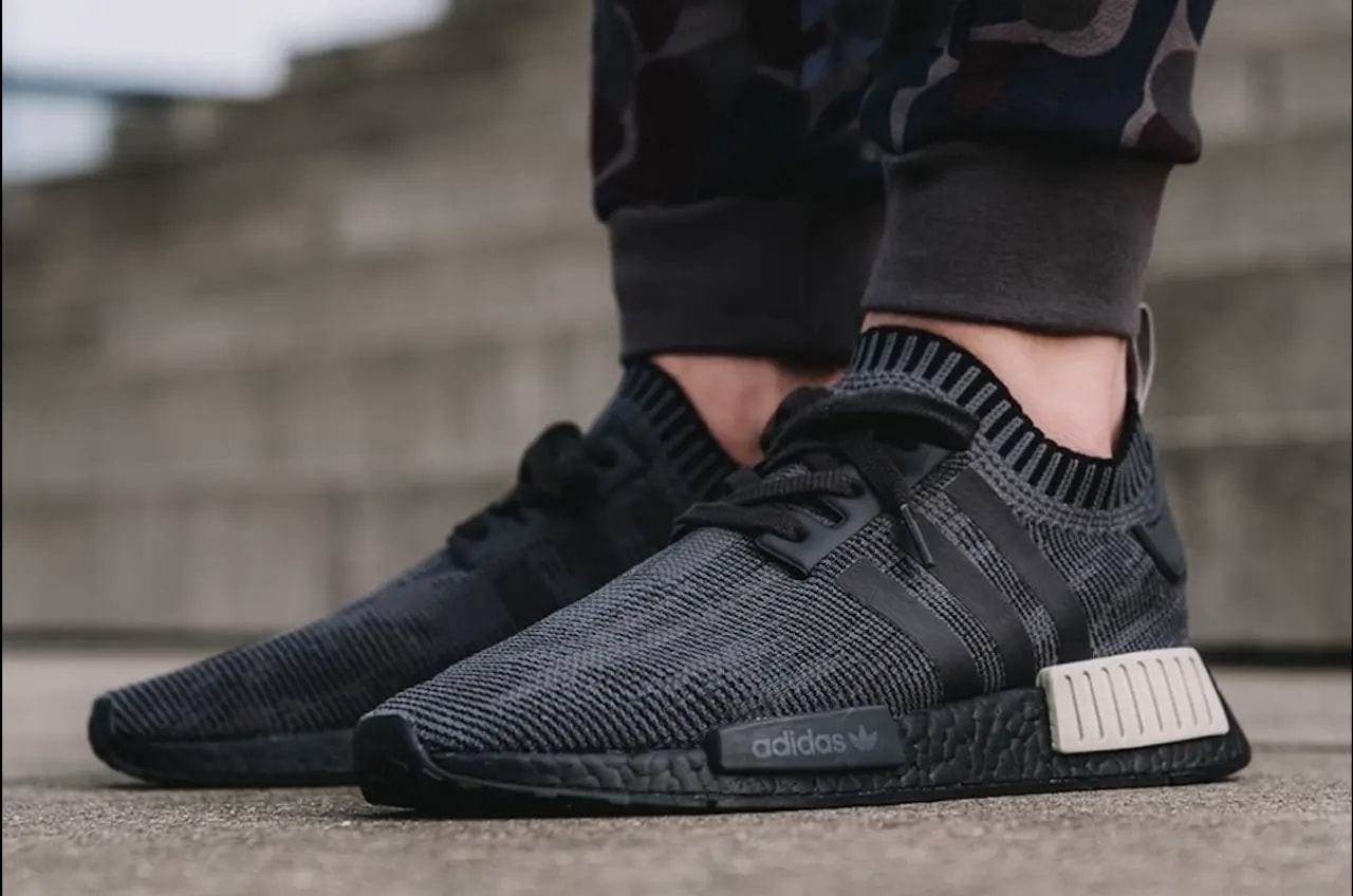 Giày Adidas NMD R1 Primeknit 'Pitch Black' AQ1248 — ảnh 5
