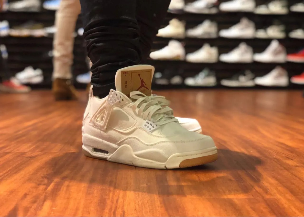 Giày Nike Air Jordan Levi's x Air Jordan 4 Retro 'White Denim' AO2571-100 — ảnh 4