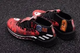 Giày A Bathing Ape x Adidas Dame 4 'Red Camo' AP9976 — ảnh 5