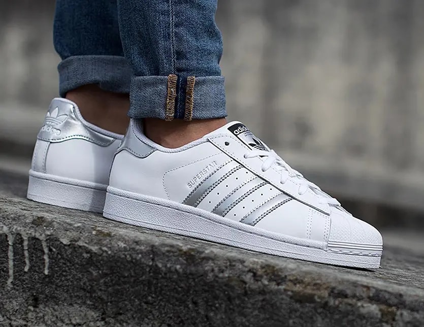 Giày Adidas Superstar 'White Silver Metallic' AQ3091 — ảnh 4