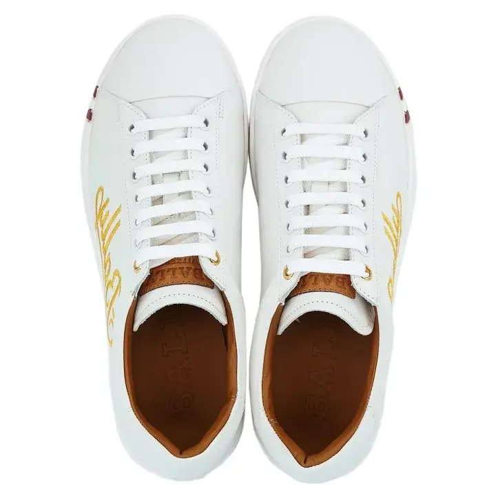 Giày Bally Men's White Winston Leather Sneakers 'White' 6221328 — ảnh 2
