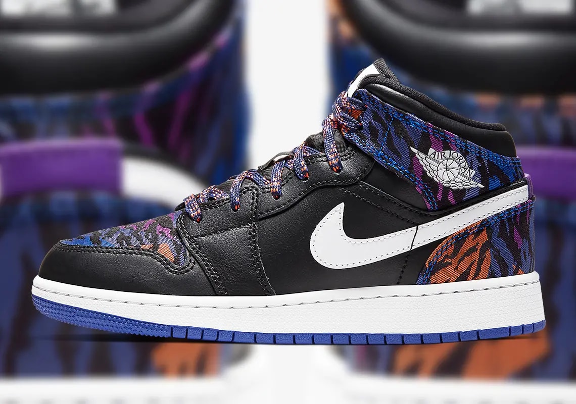 Giày Nike Air Jordan 1 Mid Tiger Print' AV5174-005 — ảnh 5