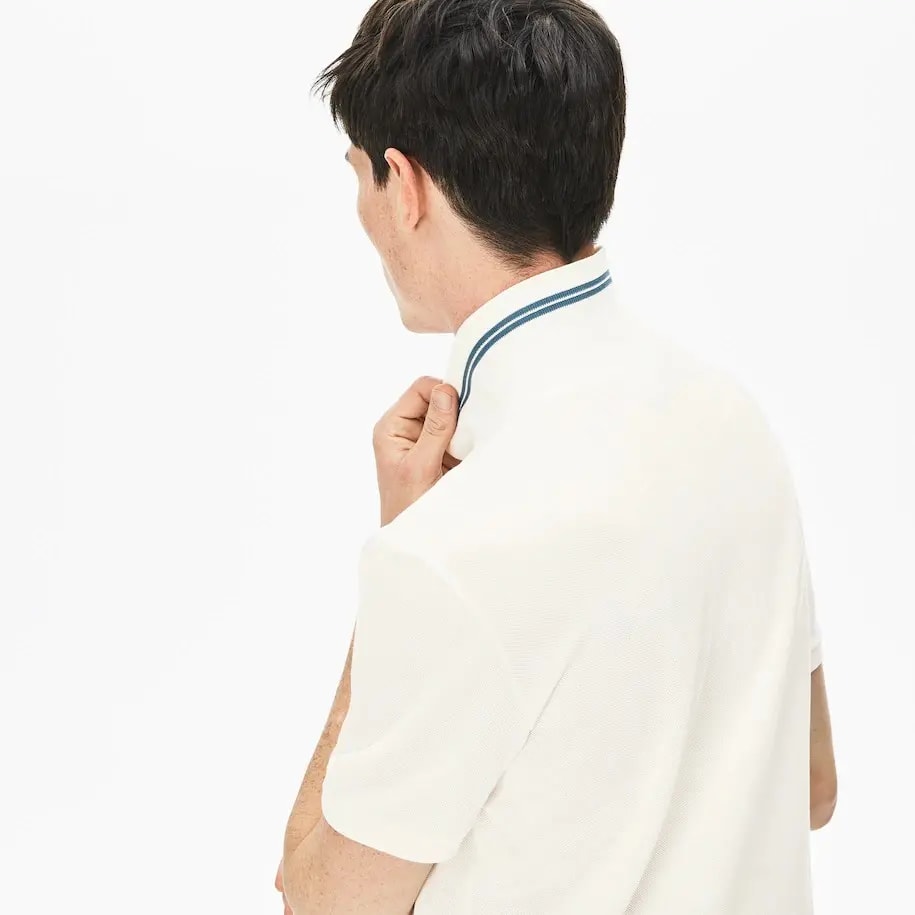 Áo Lacoste Polo Slim fit Petit White PH8522-00-70V — ảnh 3