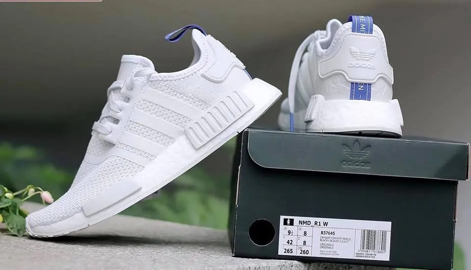 Giày Adidas Wmns NMD R1 'Crystal White Real Lilac' B37645 — ảnh 4