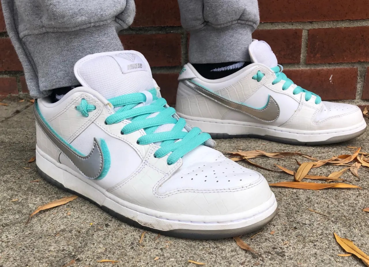 Giày Nike SB Dunk Low 'Diamond Supply Co White Diamond' BV1310-100 — ảnh 2