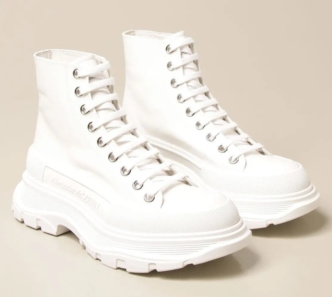 Giày Alexander McQueen Wmns Tread Slick Boots 'White' 611706-W4L32-9000 — ảnh 4