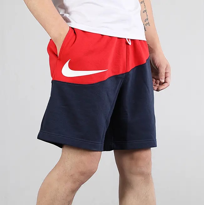 Quần Nike Sportswear Swoosh French Terry Navy Red Short BV5310-657 — ảnh 2