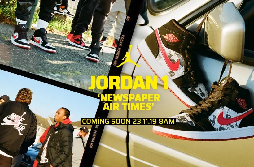 Giày Nike Air Jordan 1 Mid 'Newspaper' 852542-061 — ảnh 5