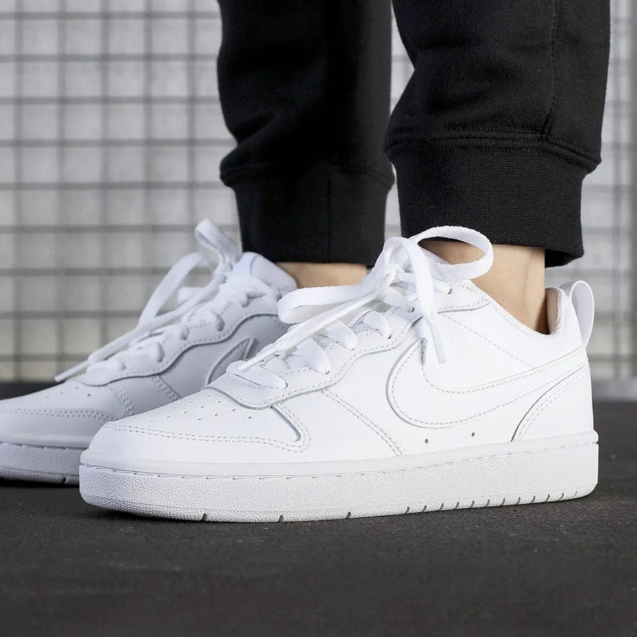Giày Nike Court Borough Low 2 GS 'Triple White' BQ5448-100 — ảnh 2